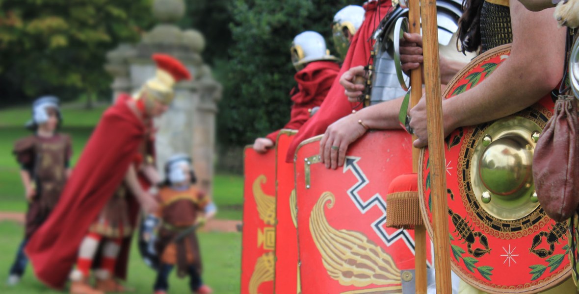 Roman soldiers at Kinneil Estate, Bo'ness